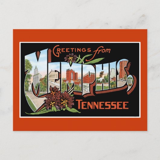 Groeten uit Memphis, Tennessee Briefkaart (Voorkant)