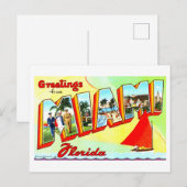  groeten uit Miami, Florida, Briefkaart (Voorkant / Achterkant)