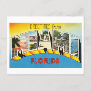  groeten uit Miami, Florida Briefkaart