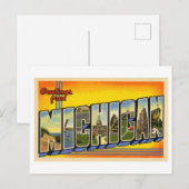  groeten uit Michigan Briefkaart (Voorkant / Achterkant)