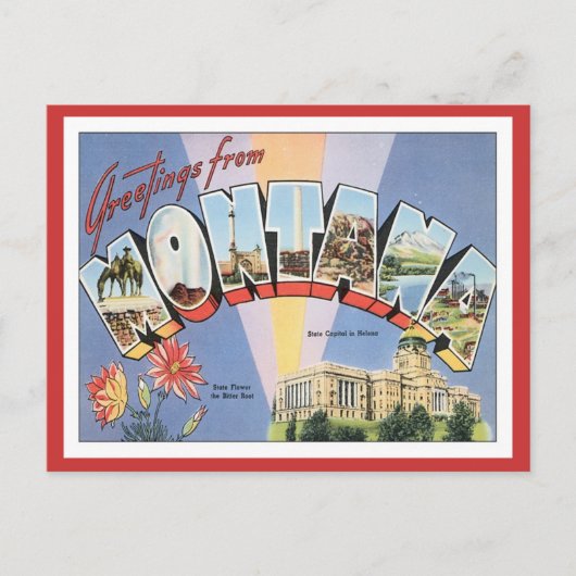 Groeten uit Montana Briefkaart (Voorkant)