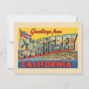 "Groeten uit Monterey, Californië" Briefkaart