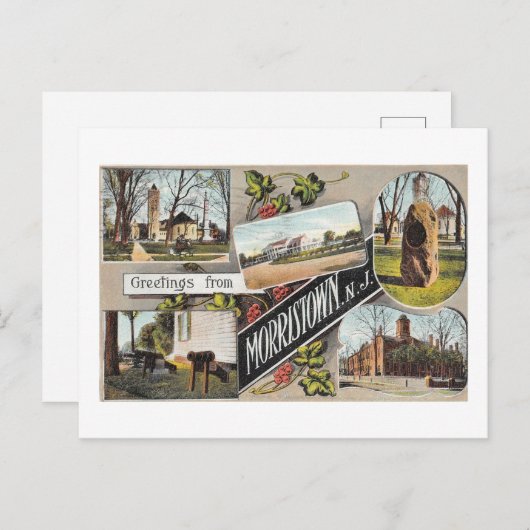 Groeten uit Morristown NJ Stijl Briefkaart (Voorkant / Achterkant)