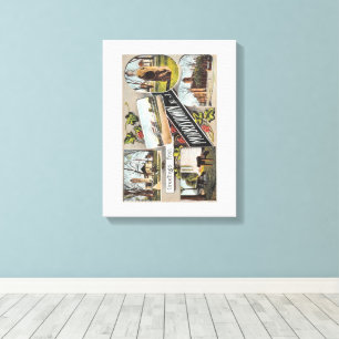 Groeten uit Morristown NJ Stijl Canvas Afdruk