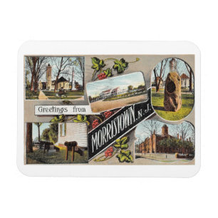 Groeten uit Morristown NJ Stijl Magneet