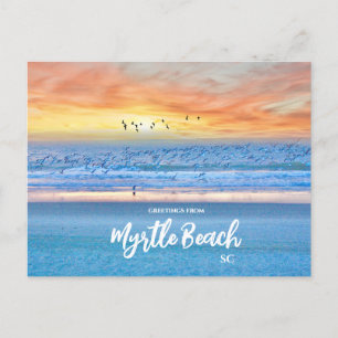 Groeten uit Myrtle Beach, SC Schilderachtig Briefk Briefkaart