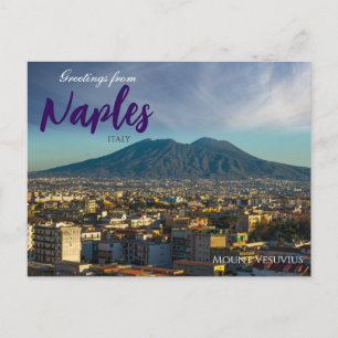 Groeten uit Napels Italië Mount Vesuvioius Briefkaart