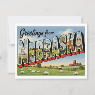  groeten uit Nebraska Briefkaart