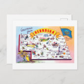  groeten uit Nebraska reisposter Briefkaart (Voorkant / Achterkant)