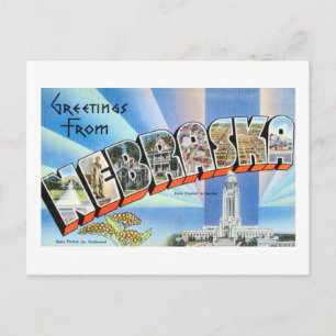 groeten uit Nebraska reisposter Briefkaart