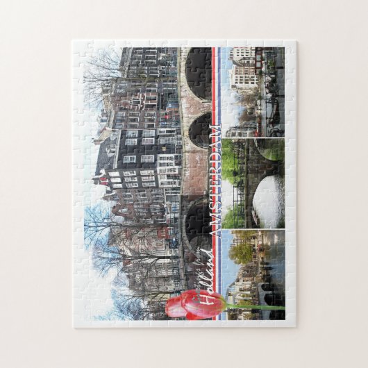 Groeten uit Nederland - Amsterdam Jigzaag Puzzle Legpuzzel (Verticaal)