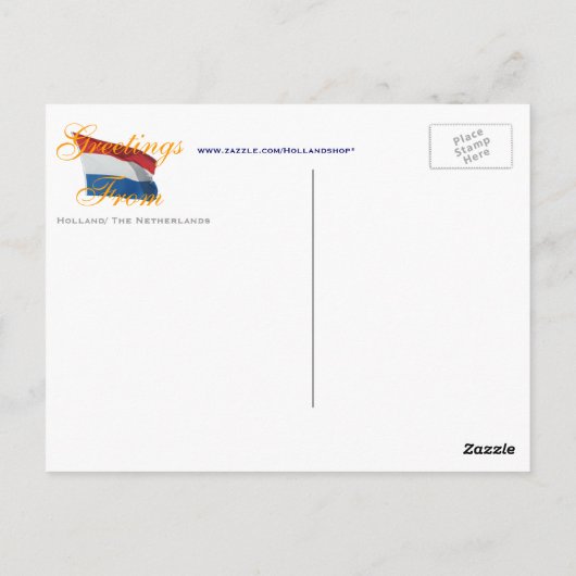 Groeten uit Nederland Briefkaart (Achterkant)