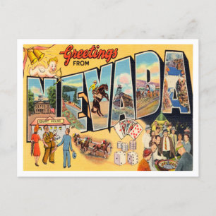 Groeten uit Nevada Vintage Travel Briefkaart