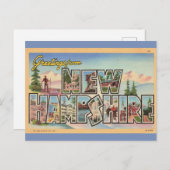 Groeten uit New Hampshire Briefkaart (Voorkant / Achterkant)
