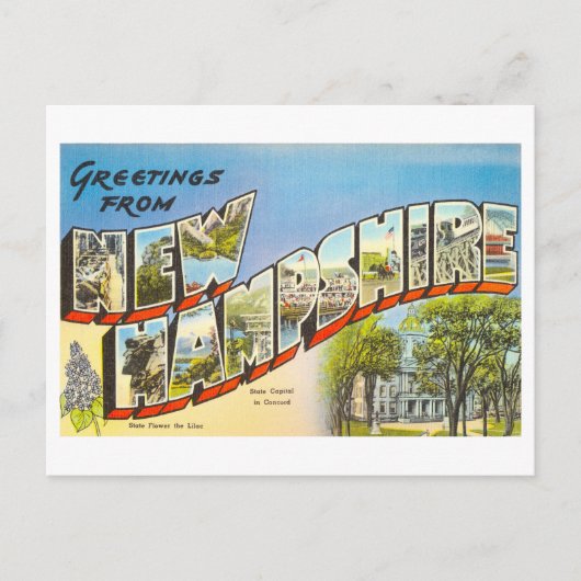 groeten uit New Hampshire Briefkaart (Voorkant)