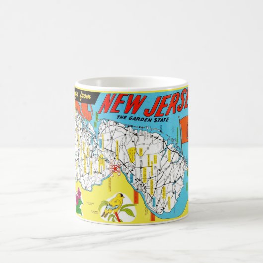 Groeten uit New Jersey  kaart Mok (Center)