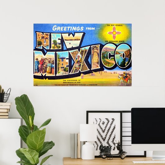 Groeten uit New Mexico Poster (Thuiskantoor)