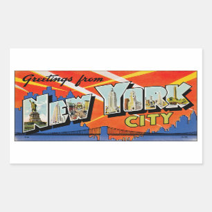 Groeten uit New York City Rechthoekige Sticker