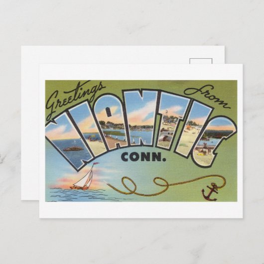 groeten uit Niantic, Connecticut Briefkaart (Voorkant / Achterkant)