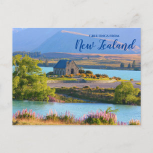 Groeten uit Nieuw-Zeeland Schilderachtig Briefkaar Briefkaart