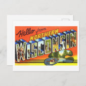  groeten uit Noord-Wisconsin Briefkaart (Voorkant / Achterkant)