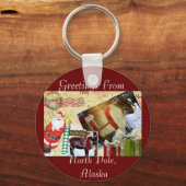 Groeten uit Noordpool, Alaska Sleutelhanger (Voorkant)