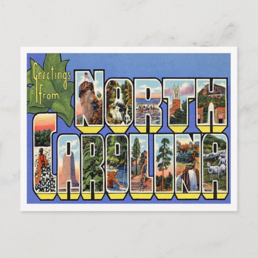 Groeten uit North Carolina Briefkaart (Voorkant)