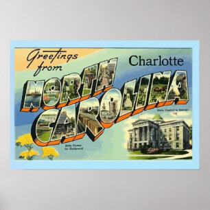 Groeten uit North Carolina Charlotte, Poster