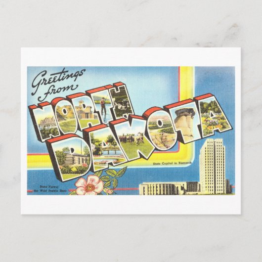  Groeten uit North Dakota Briefkaart (Voorkant)
