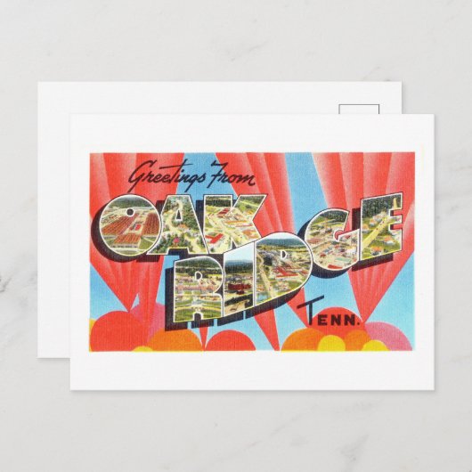 groeten uit Oak Ridge, Tennessee Briefkaart (Voorkant / Achterkant)