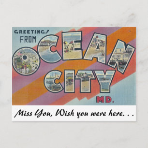 Groeten uit Ocean City, Maryland Briefkaart