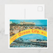 Groeten uit Ocean City, New Jersey Travel Briefkaart (Voorkant / Achterkant)