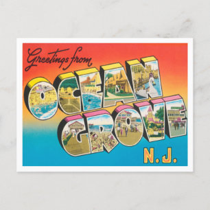 Groeten uit Ocean Grove, New Jersey Travel Briefkaart