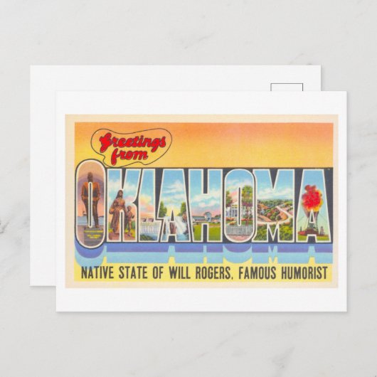 groeten uit Oklahoma Briefkaart (Voorkant / Achterkant)