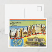 Groeten uit Oklahoma Vintage Travel Briefkaart (Voorkant / Achterkant)