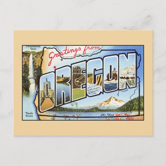  groeten uit Oregon Briefkaart (Voorkant)