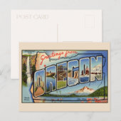 Groeten uit Oregon Grote Brief Briefkaart (Voorkant / Achterkant)