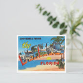 Groeten uit Palm Beaches, Florida Travel Briefkaart (Staand voorkant)