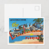 Groeten uit Palm Beaches, Florida Travel Briefkaart (Voorkant / Achterkant)