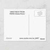 Groeten uit Parijs (Seine-River) Briefkaart (Achterkant)