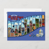  groeten uit Pennsylvania Briefkaart (Voorkant / Achterkant)