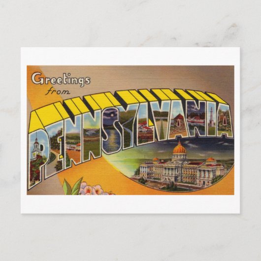  Groeten uit Pennsylvania Briefkaart (Voorkant)