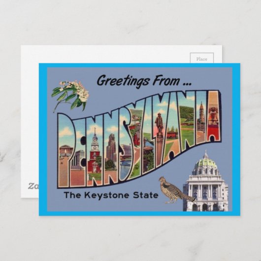 Groeten uit Pennsylvania Briefkaart (Voorkant / Achterkant)