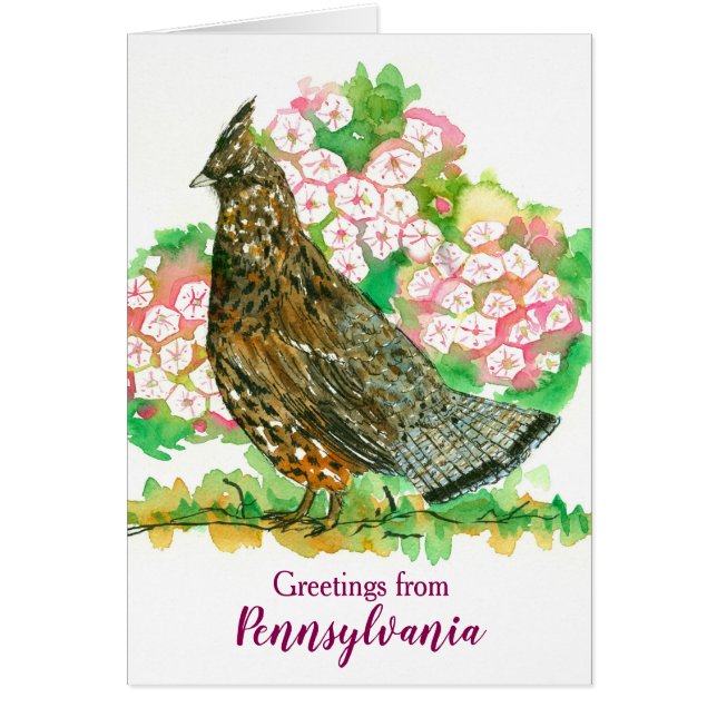 Groeten uit Pennsylvania Ruffed Grouse Laurel (Voorkant)