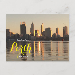 Groeten uit Perth Australië Schitterende foto Briefkaart