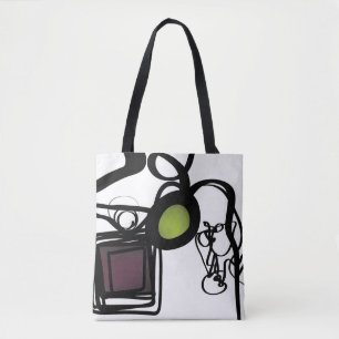 Groeten uit Philydion: Abstract Zwart & Wit Draagtas