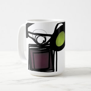 Groeten uit Philydion: Abstract Zwart & Wit Koffiemok
