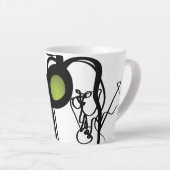 Groeten uit Philydion: Abstract Zwart & Wit Latte Mok (Rechterhoek)