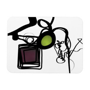 Groeten uit Philydion: Abstract Zwart & Wit Magneet