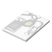 Groeten uit Philydion: Abstract Zwart & Wit Notitieblok (Gedraaid)